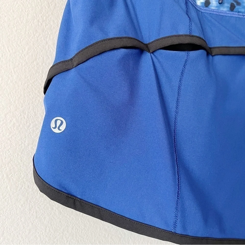 Lululemon Run: Speed Short Sapphire Blue/Washi Weave Angel Wing Naval Blue 8